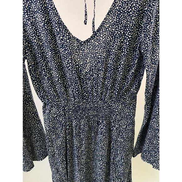 Roxy NWT Navy White Polka Dot Mini Dress Size XS - Picture 6 of 8
